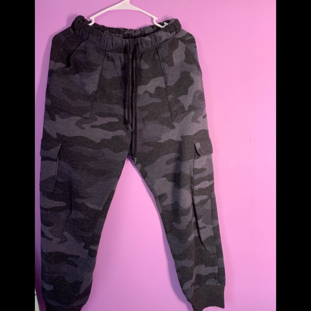 PINK camo cargo pants